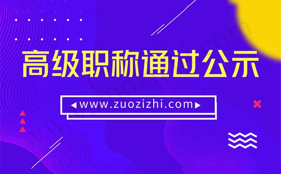 高级职称通过公示名单