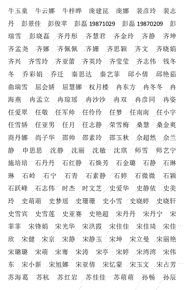 教师职称通过人员名单